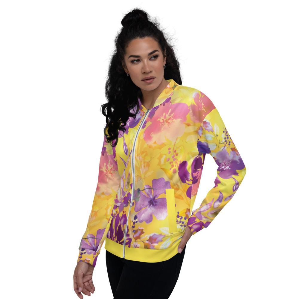 Flowers Series 1 Unisex Bomber Jacket - Image 4