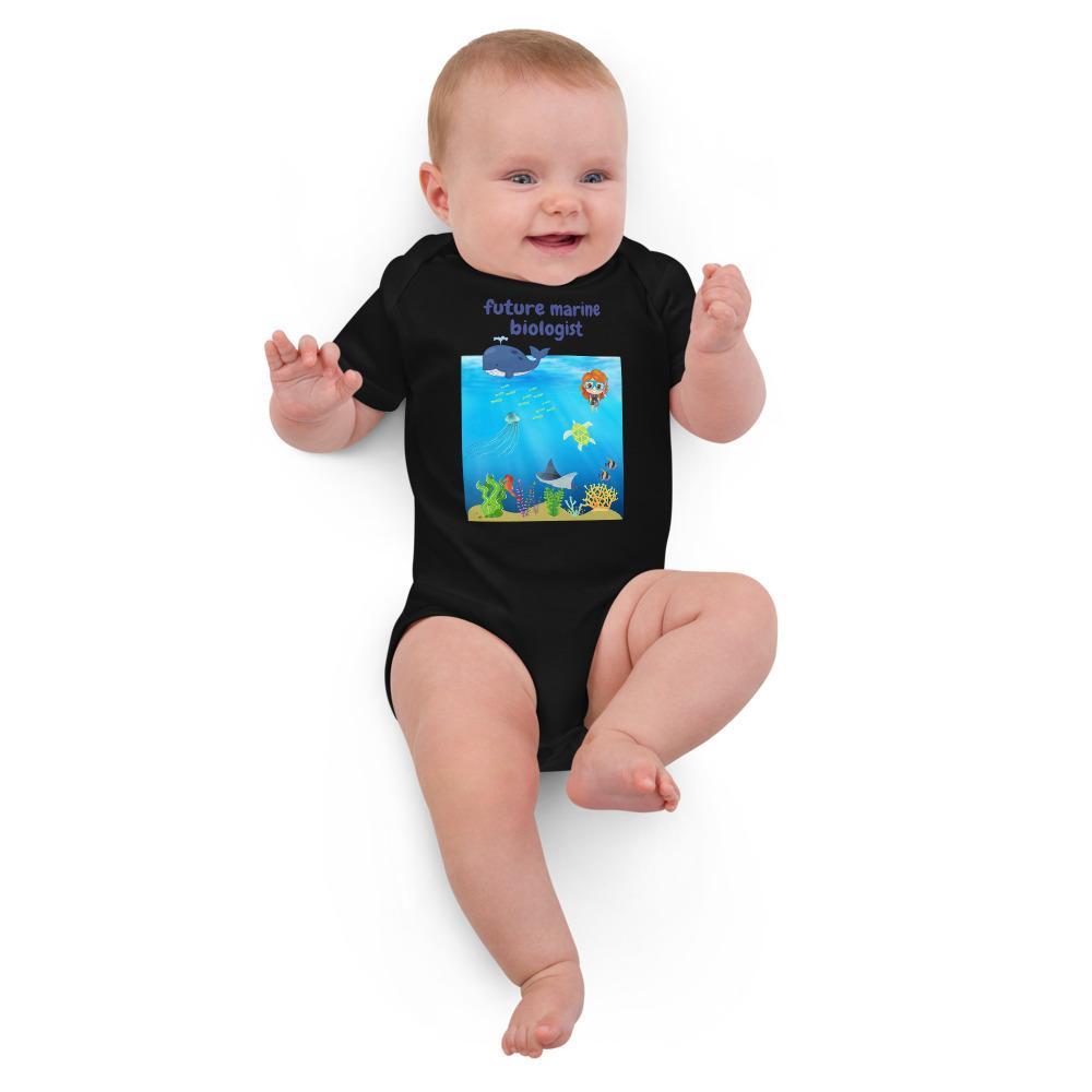 Future Marine Biologist Organic cotton baby bodysuit - Image 3