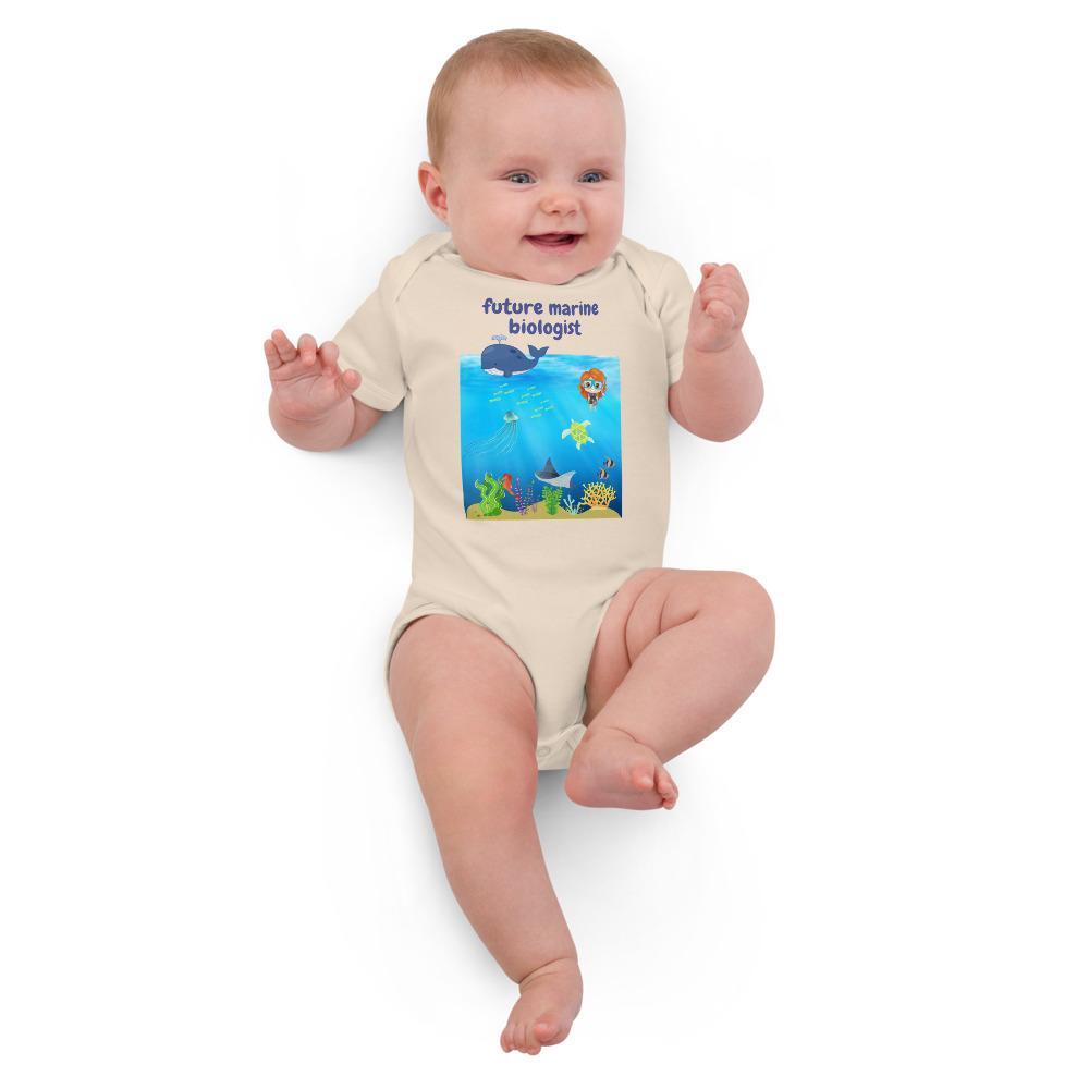 Future Marine Biologist Organic cotton baby bodysuit - Image 4