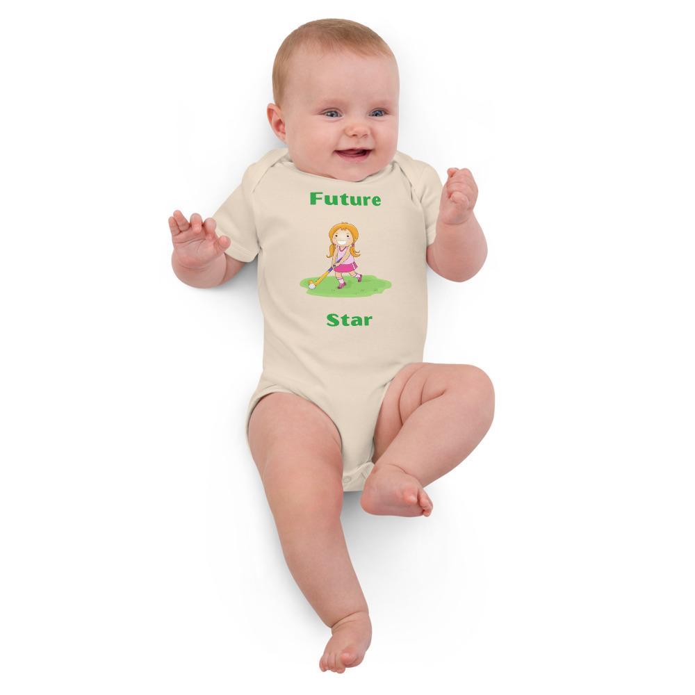 Future Field Hockey Star Organic cotton baby bodysuit - Image 4