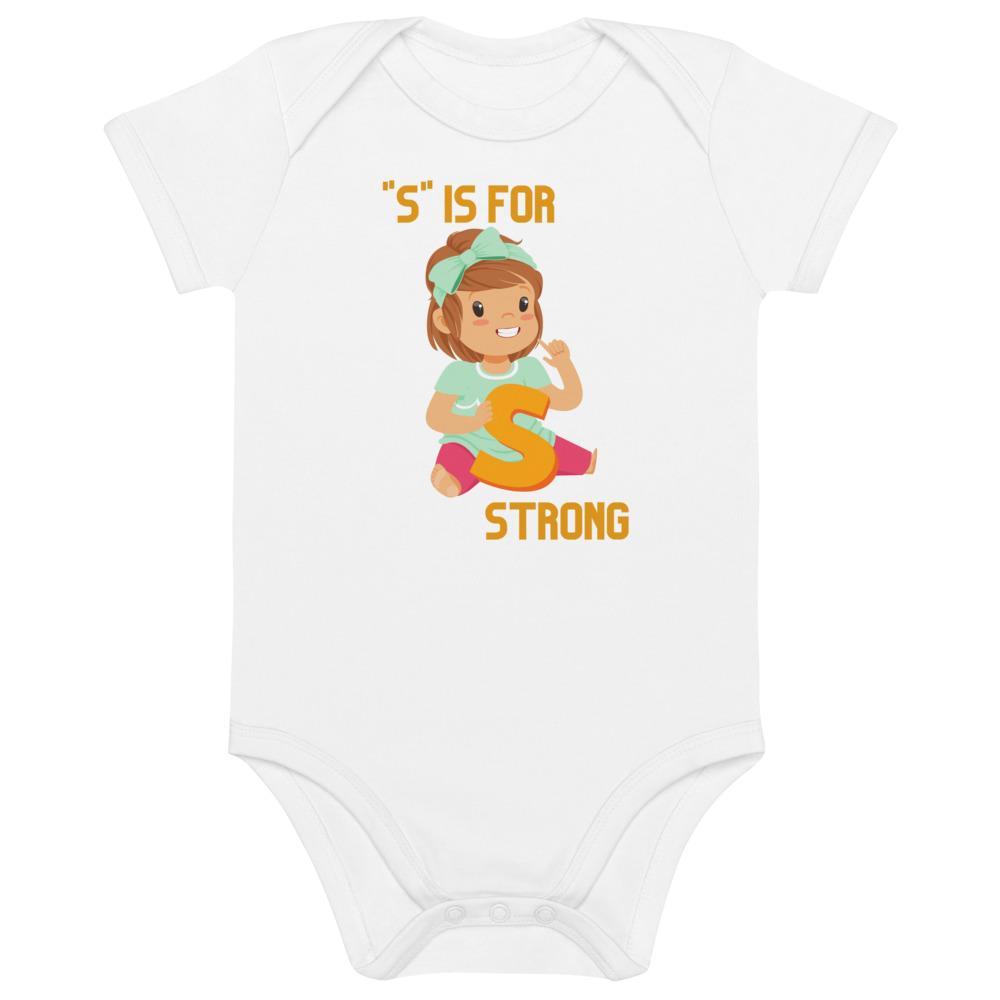 S Is For Strong Organic cotton baby bodysuit - Image 2