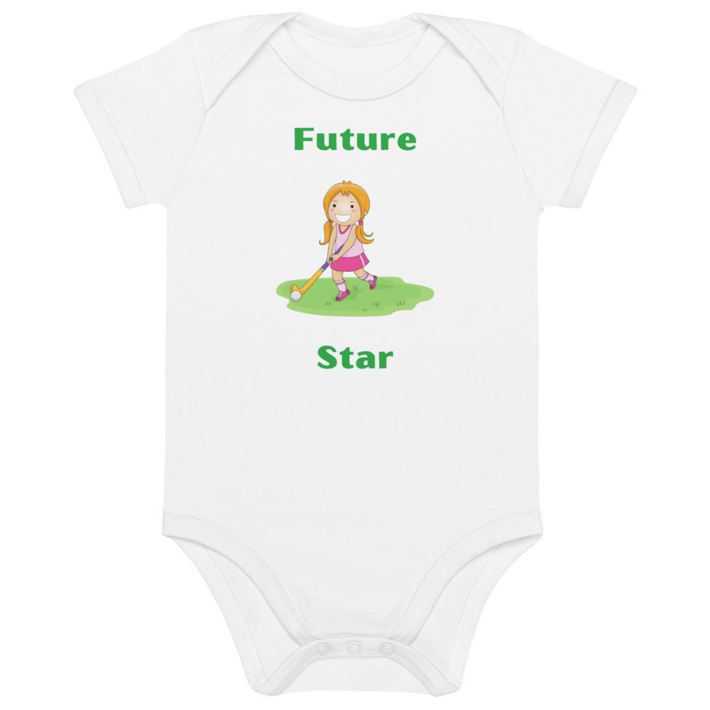 Future Field Hockey Star Organic cotton baby bodysuit - Image 2