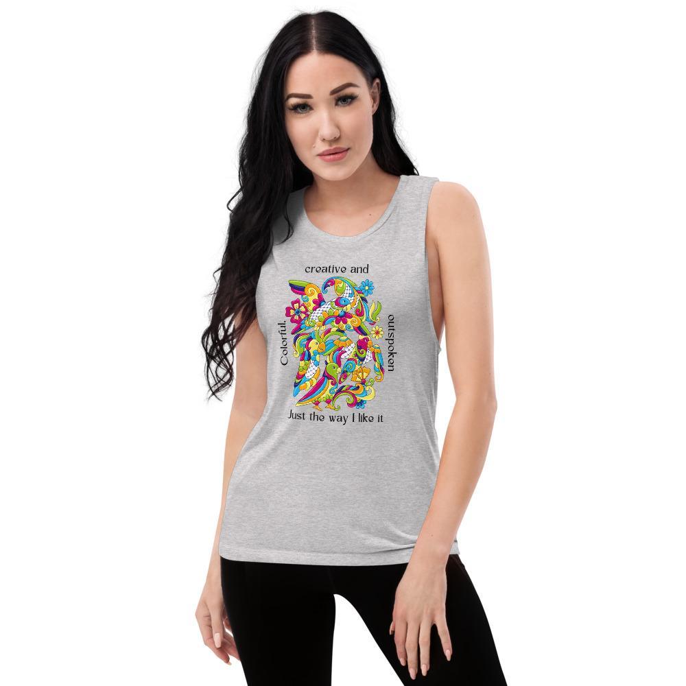 Colorful Creative Outspoken Ladies’ Muscle Tank - Image 4