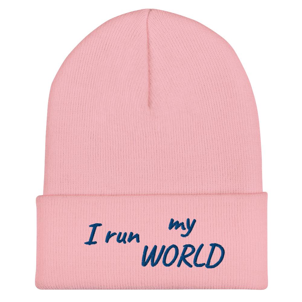 I Run My World Embroidery Cuffed Beanie - Image 3