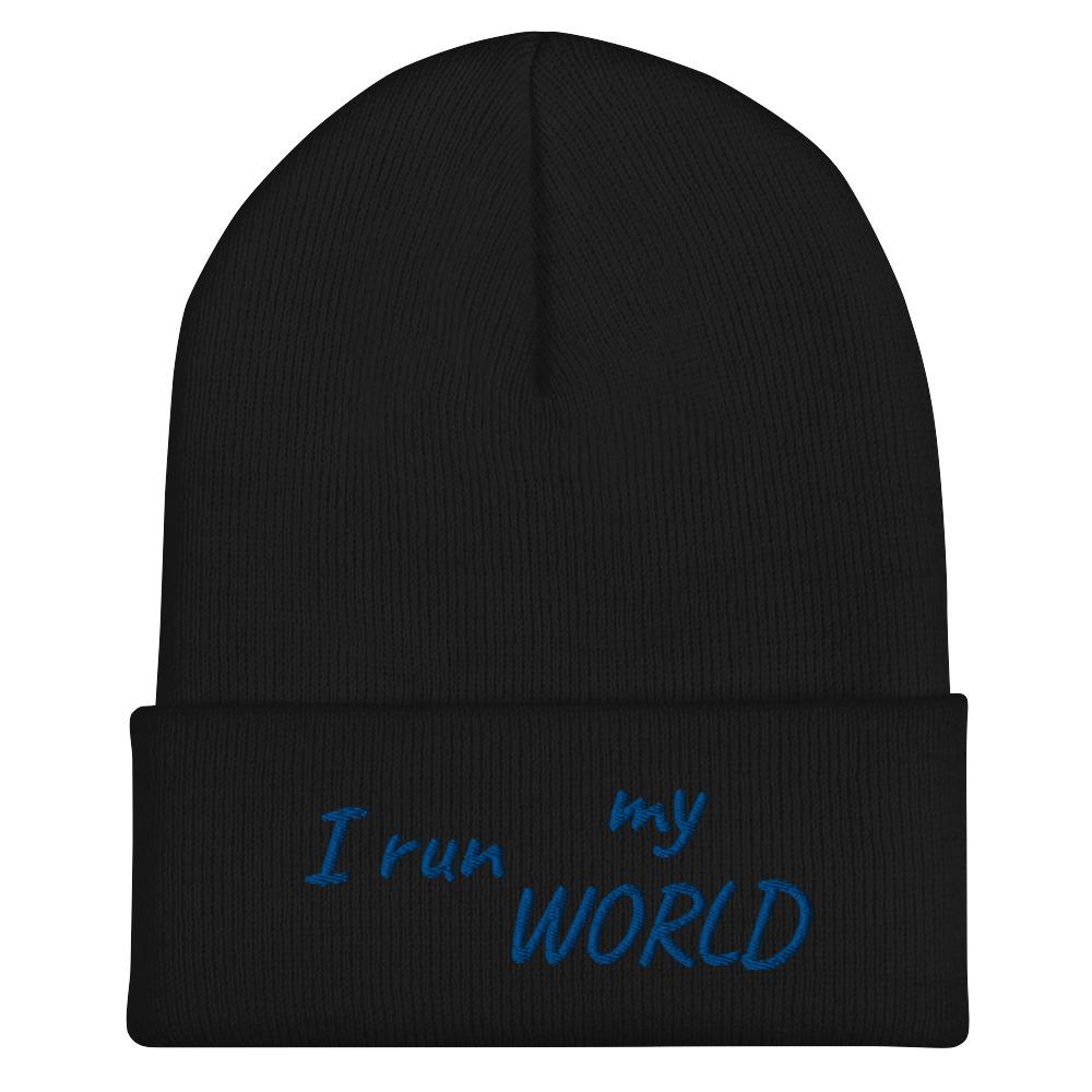 I Run My World Embroidery Cuffed Beanie - Image 9