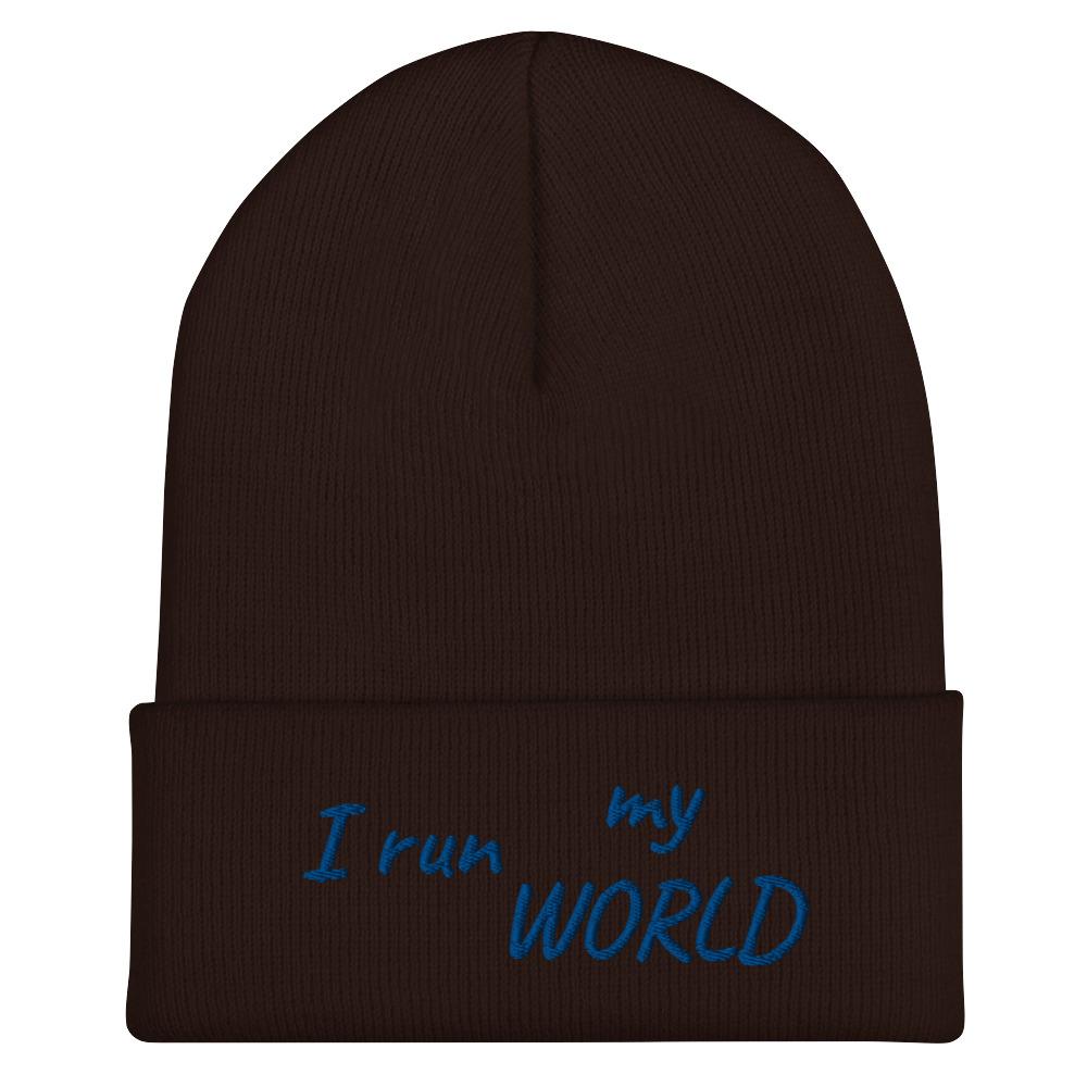 I Run My World Embroidery Cuffed Beanie - Image 10