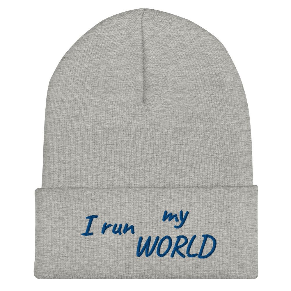 I Run My World Embroidery Cuffed Beanie - Image 2