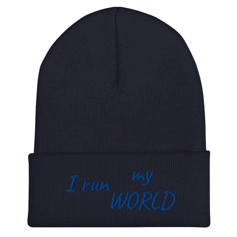 I Run My World Embroidery Cuffed Beanie - Image 12