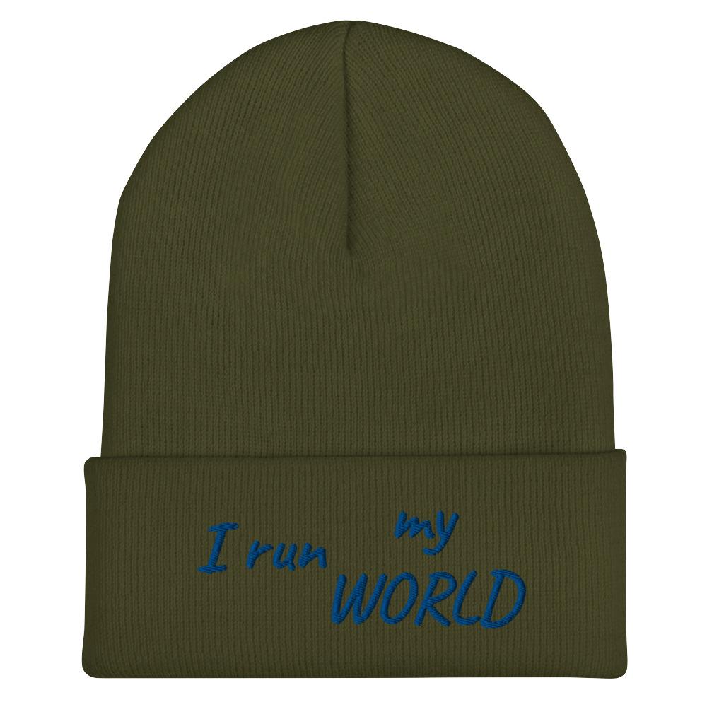 I Run My World Embroidery Cuffed Beanie - Image 7