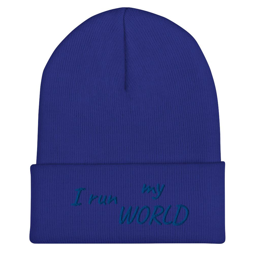 I Run My World Embroidery Cuffed Beanie - Image 8