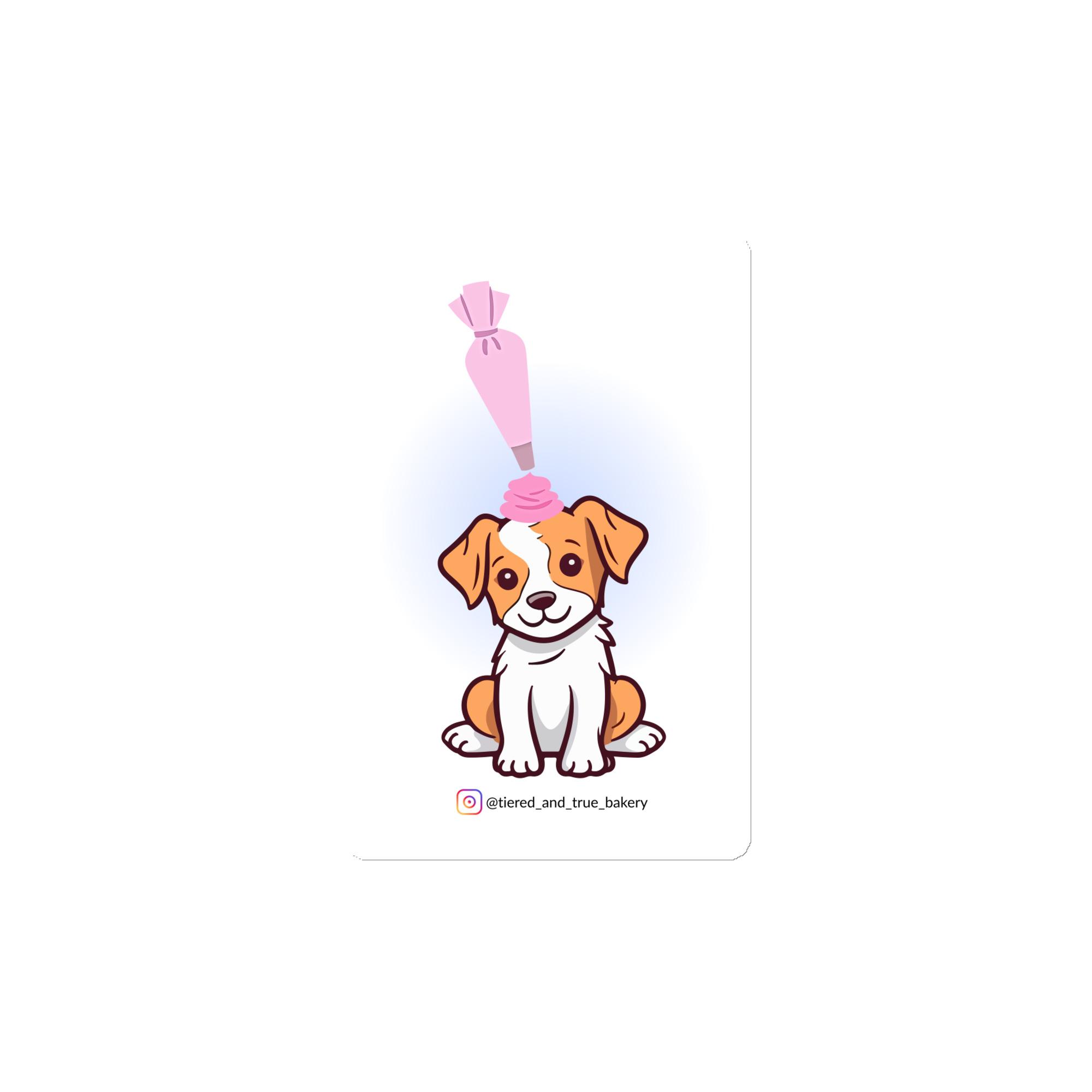 Frosted Puppy Magnet
