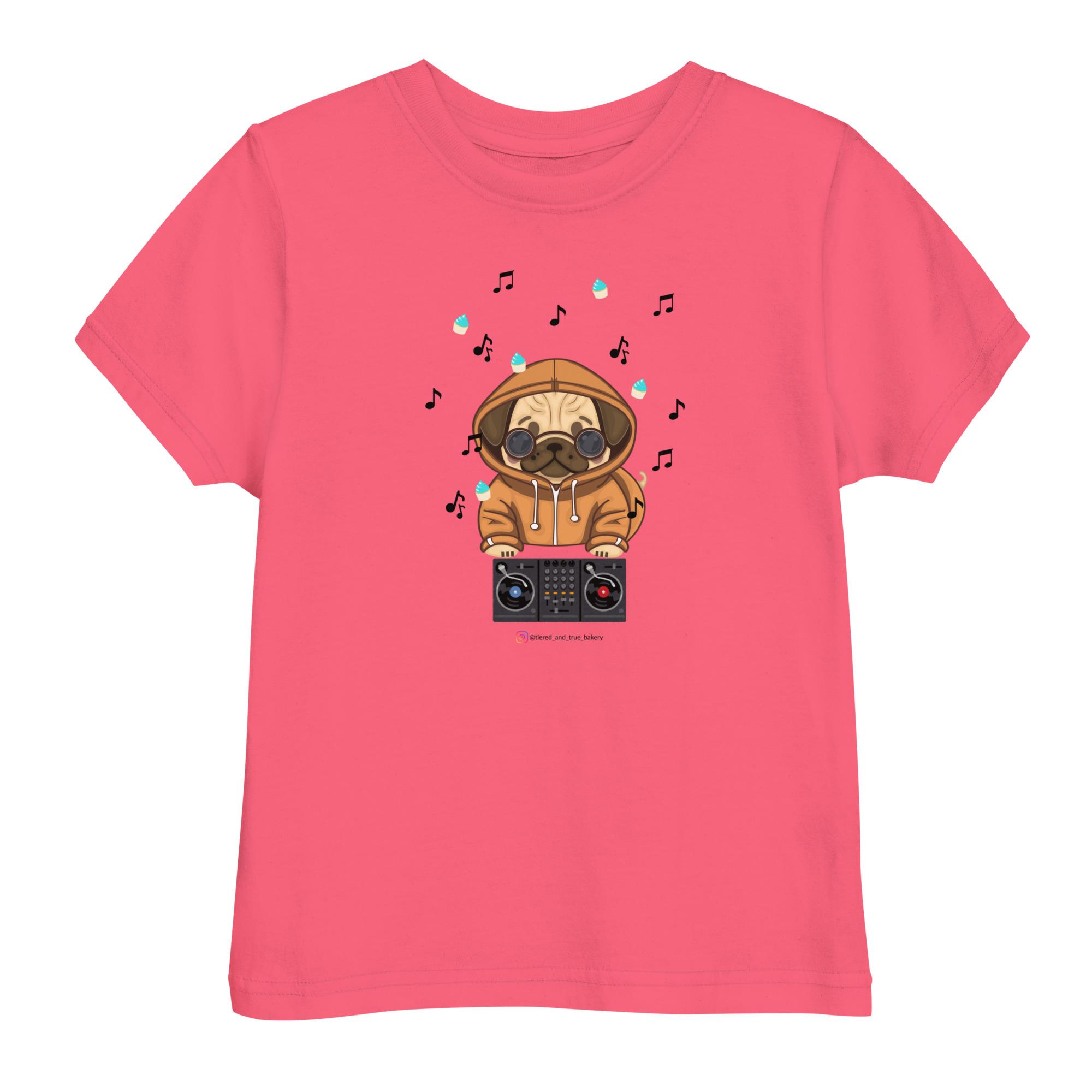 Cupcake Pug Toddler jersey t-shirt - Image 2