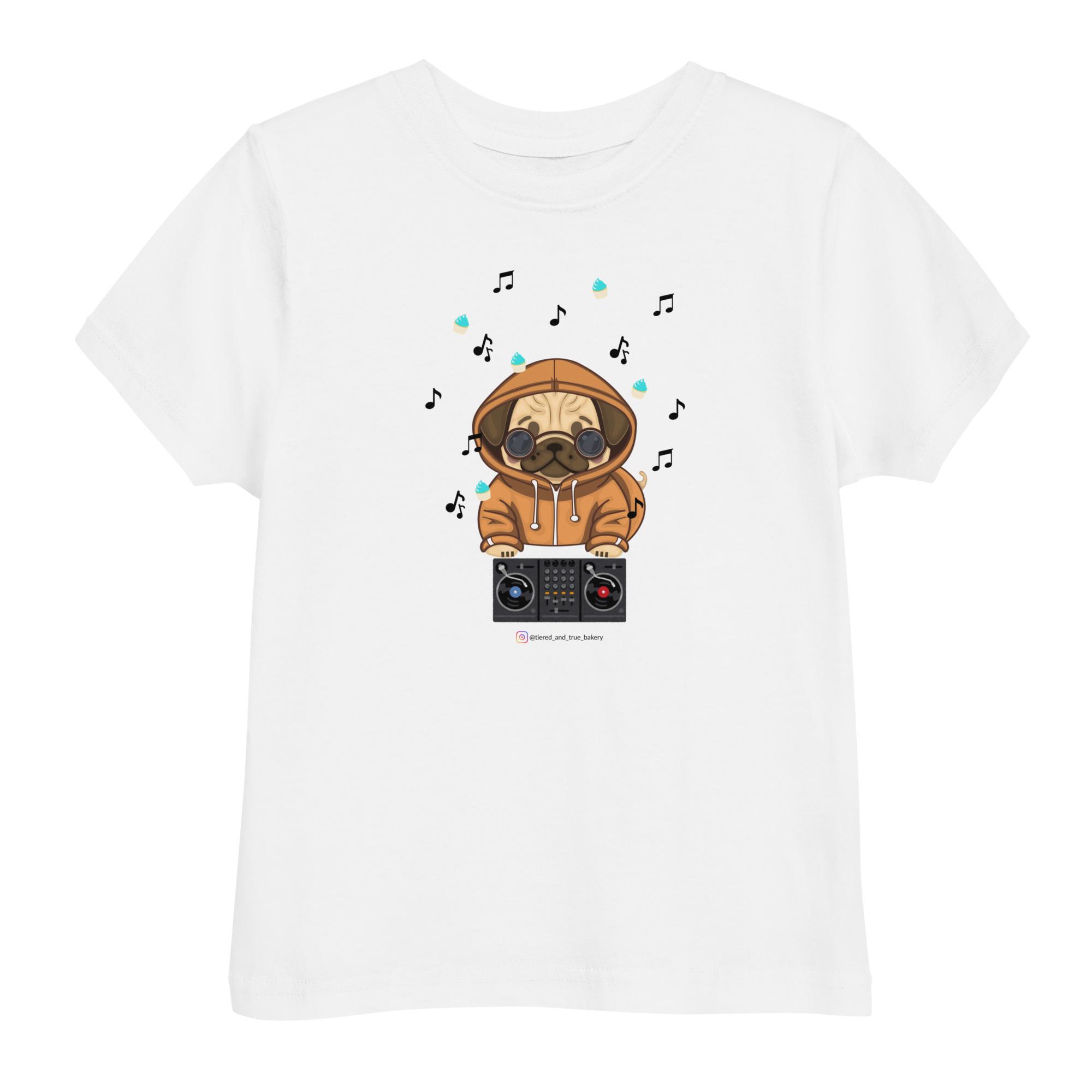 Cupcake Pug Toddler jersey t-shirt